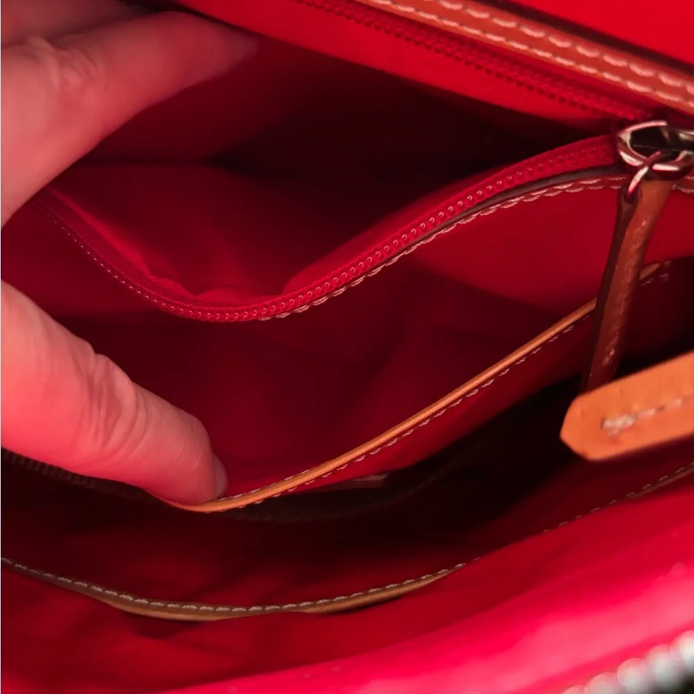 Dooney & Bourke Olive Green Tan Natural Pebbled Leather Crossbody Shoulder FALL - Picture 12 of 16